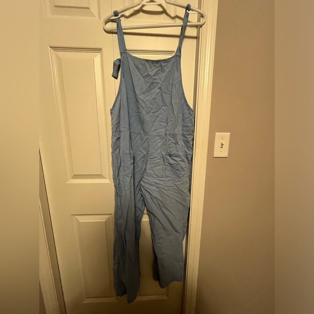Light blue overalls